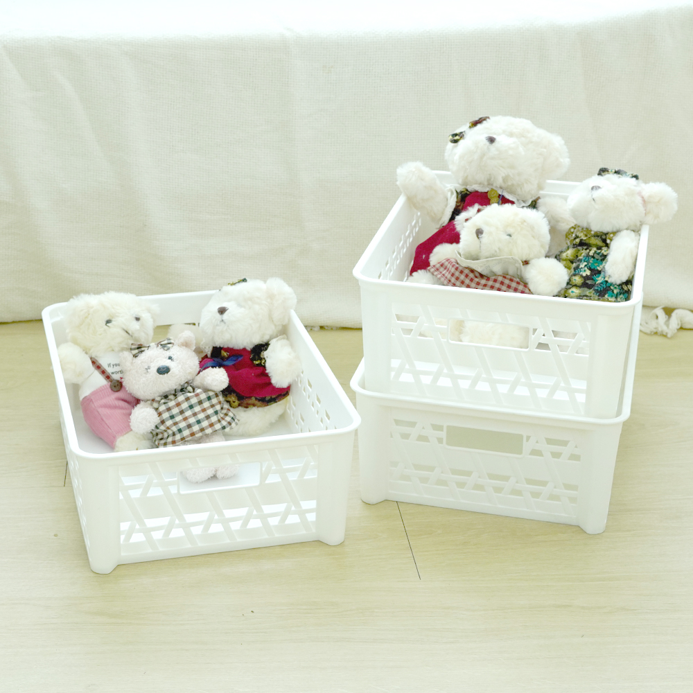 [도착보장] 브리즈 플라스틱 수납 바구니 팬트리 정리 바스켓 미디엄 3개
