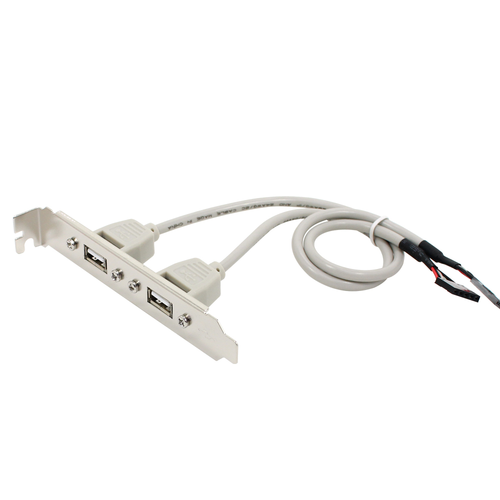 넥시 NX-USB-BL2P USB 2.0 PCI 카드 확장 연장 브라켓 2포트 NX252 - 상품 이미지