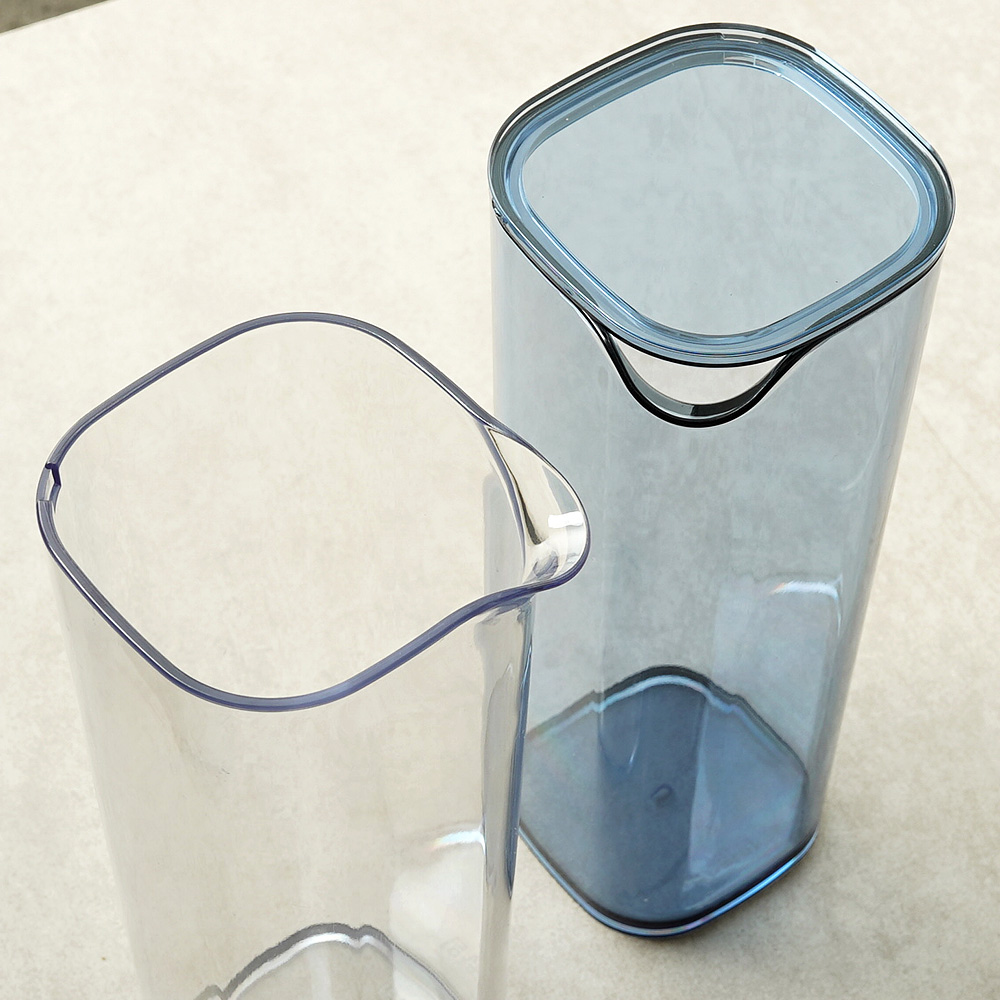 카페 사각 물병 플라스틱 냉장고 가정용 업소용 물병 물통 800ml, 블루 이미지 6