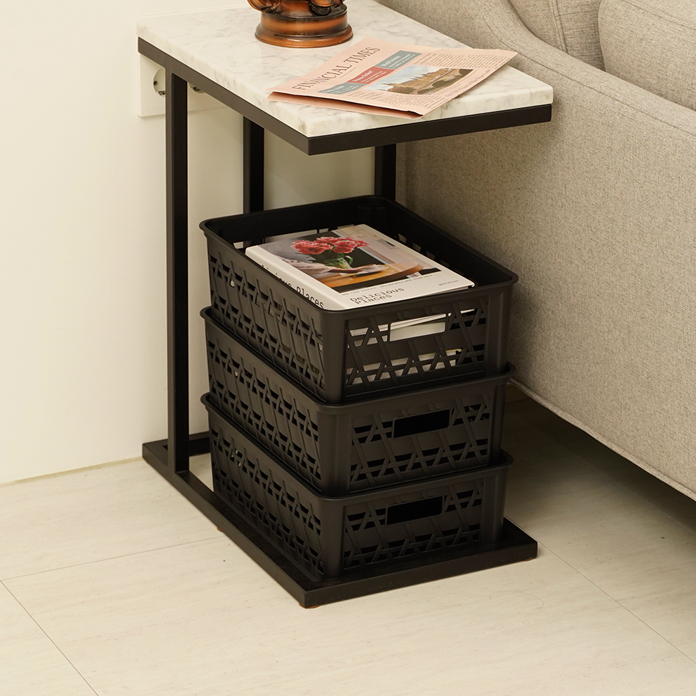 [도착보장] 브리즈 플라스틱 수납 바구니 팬트리 정리 바스켓 라지 3개