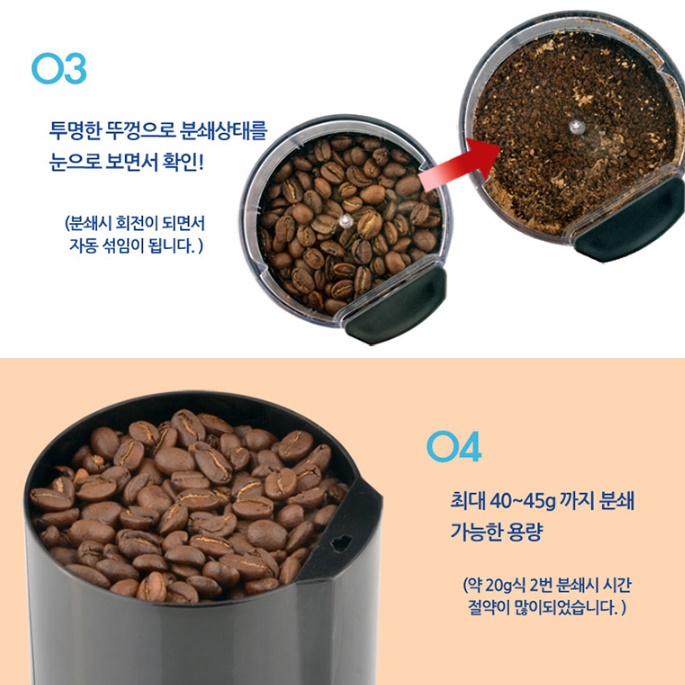 가정용 커피 그라인더 휴대용 캠핑 원두 믹서기 커피 가는 기계 이미지 6