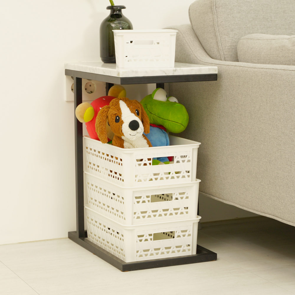 [도착보장] 브리즈 플라스틱 수납 바구니 팬트리 정리 바스켓 라지 3개