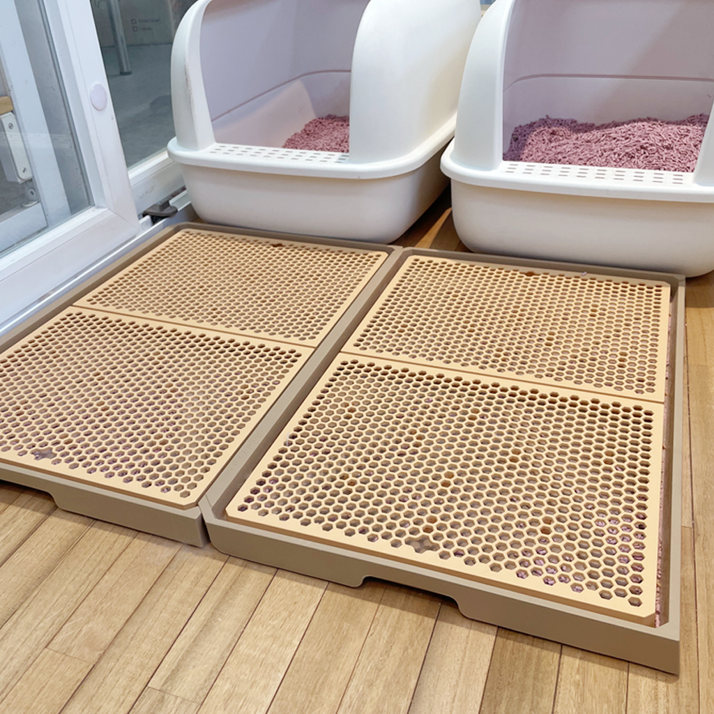 요기펫 연장형 고양이 화장실 사막화방지 모래 매트 발판 대형
