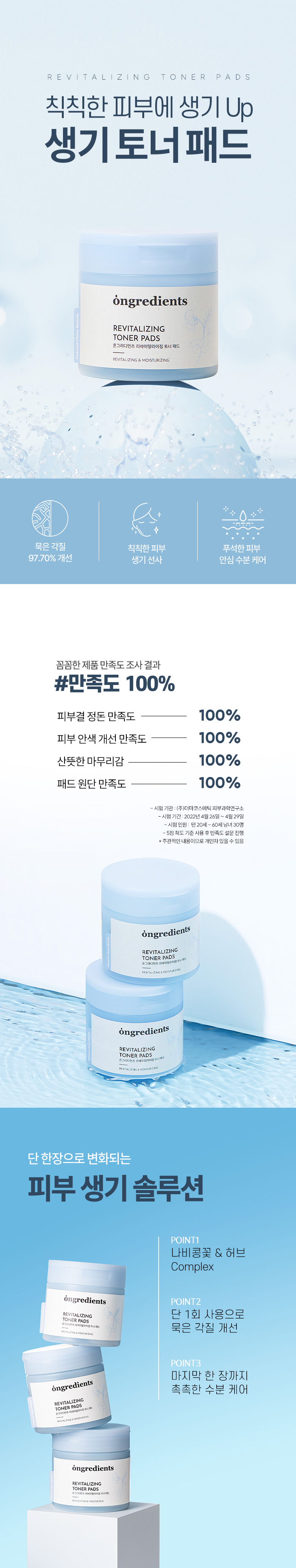 [Exfoliating Pad] Ongredients Revitalizing Toner Pad 60ea