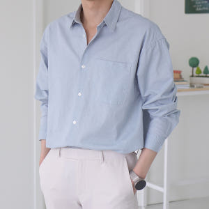 남자셔츠 남자린넨셔츠 와이드카라 캐주얼 오버핏남방 착용 후기 | 사이즈/핏 총정리 - 상품 이미지 3