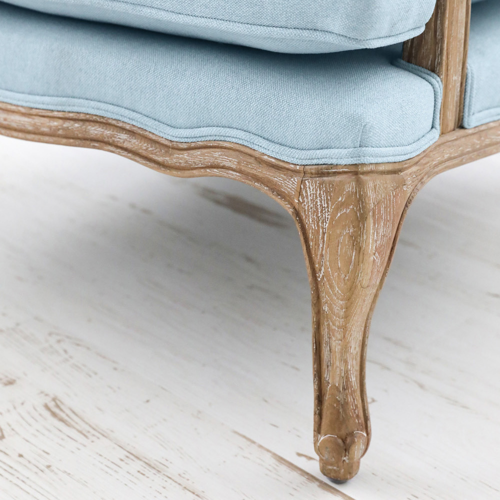 블랑드 1인 소파 프렌치 쉐비 라탄 패브릭 암체어