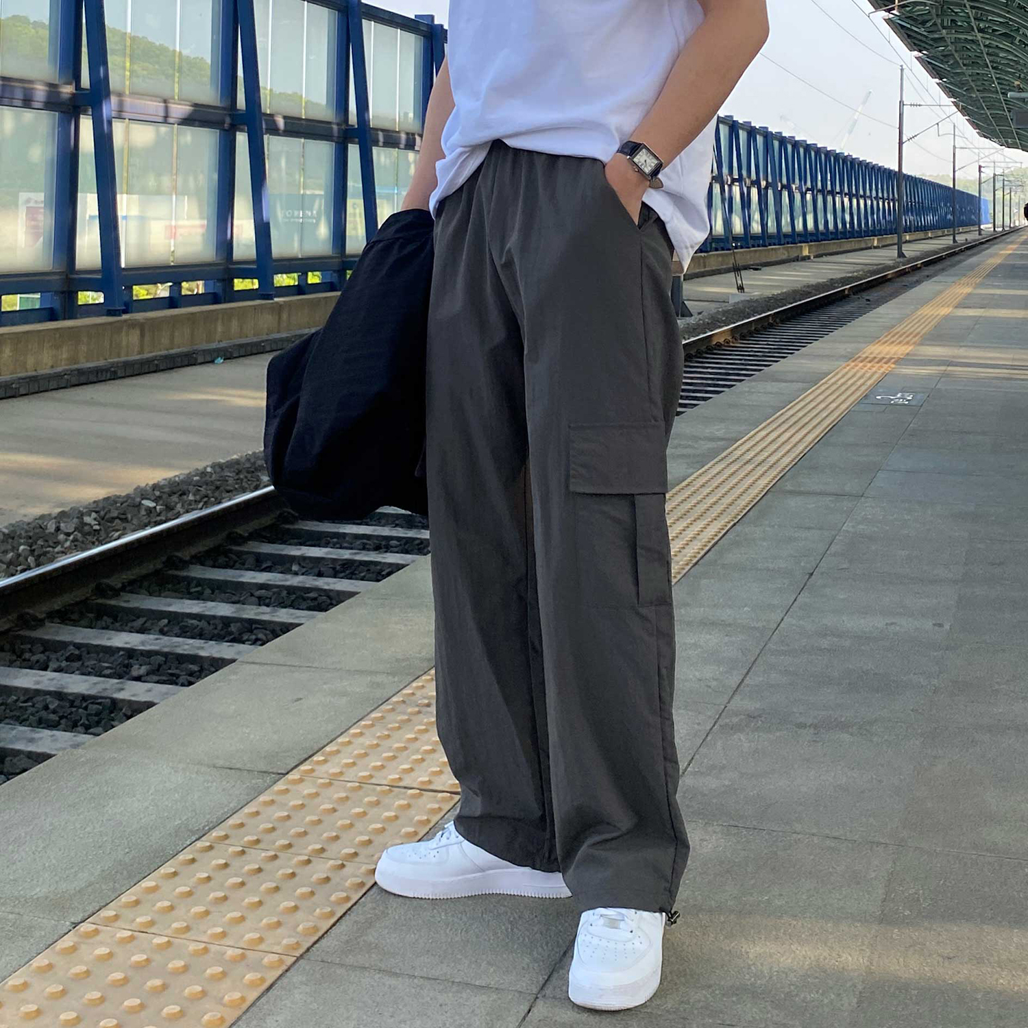 나일론카고팬츠 와이드카고팬츠 - 상세 이미지 5