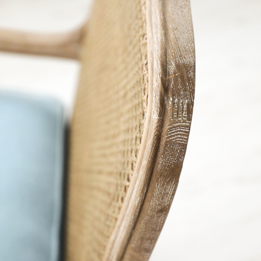 블랑드 1인 소파 프렌치 쉐비 라탄 패브릭 암체어