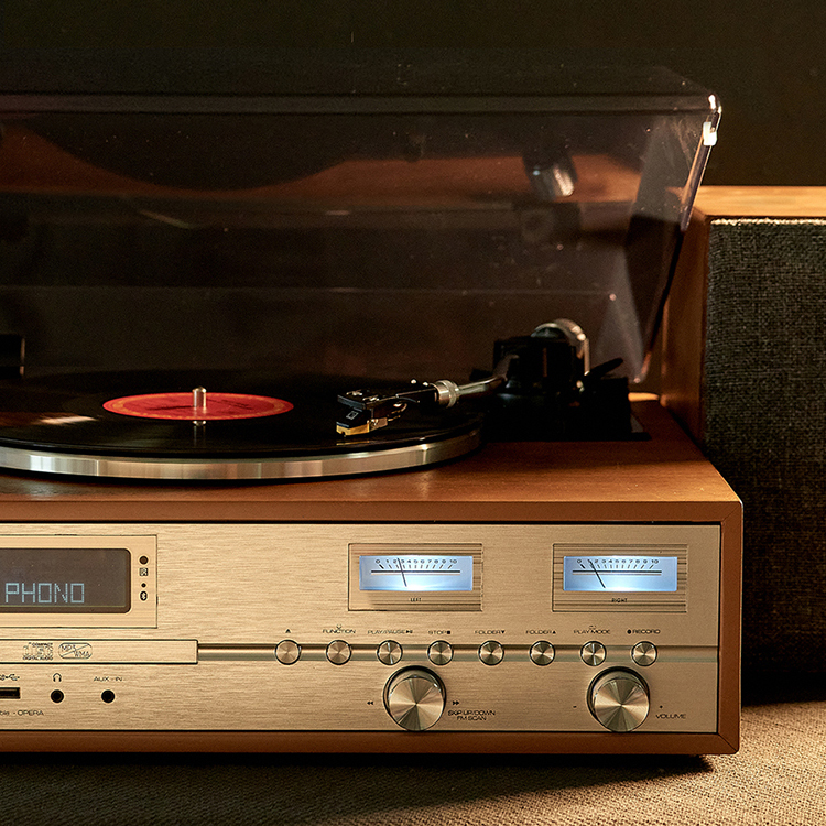 사운드룩  양방향 블루투스 올인원 빈티지 원목 턴테이블 세트 LP플레이어 오페라 OPERA - 상세 이미지 2