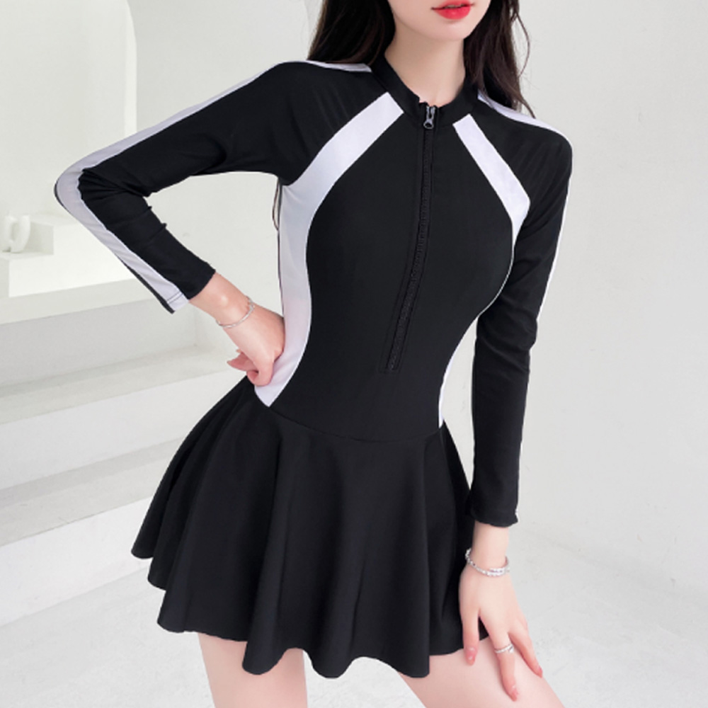 여성래쉬가드 오버핏 루즈핏 수영복 체형커버 민소매 반팔 캡내장 이미지 7