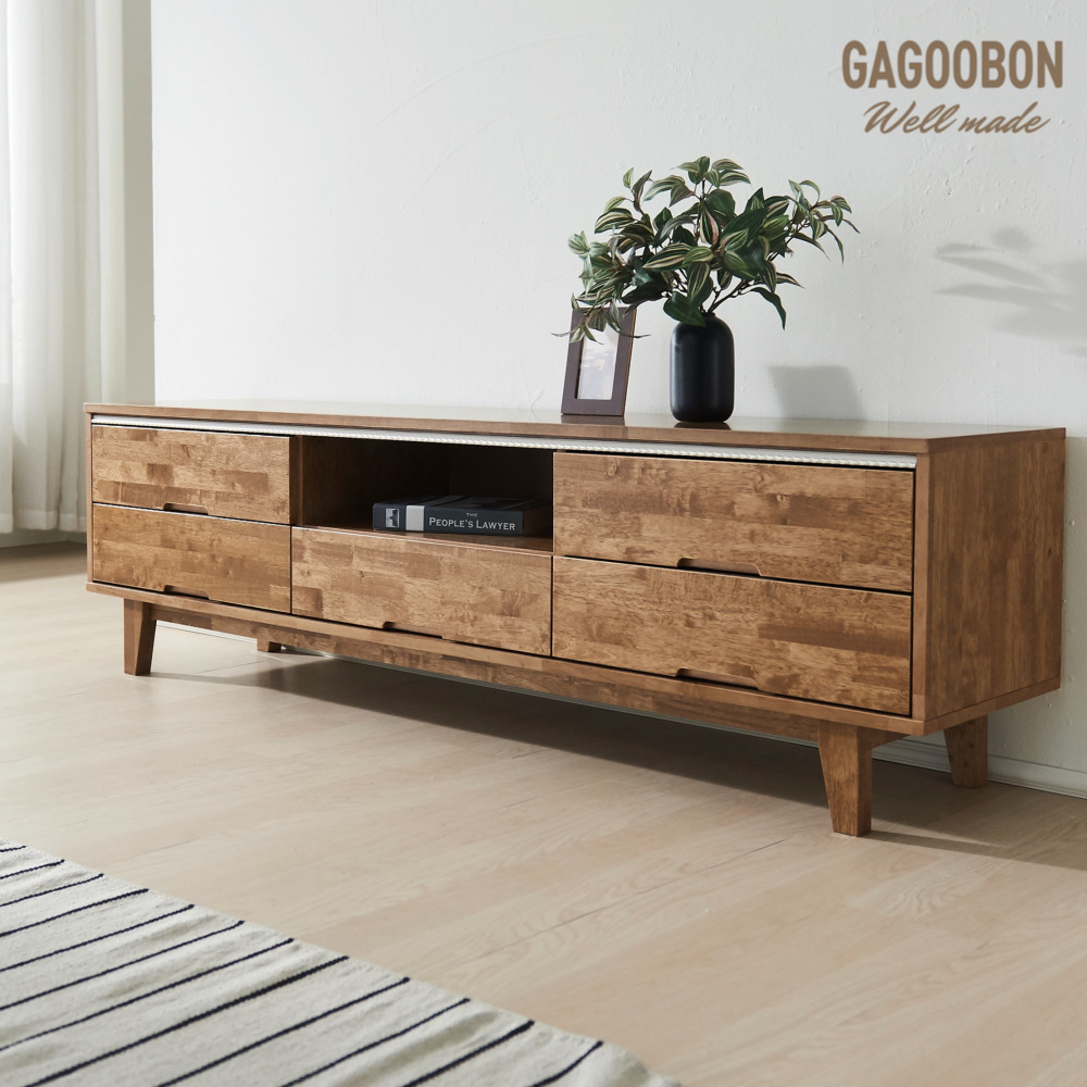 조지아 오픈형 북유럽원목거실장 1500 높은형거실장