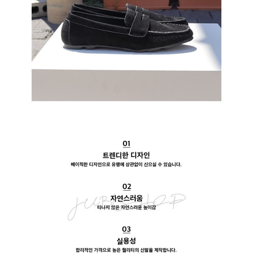 편안한 모던 댄디 데일리 캐주얼 패션 스타일 드라이빙 슈즈 남자 남성 로퍼 베이지 블랙 - 상세 이미지 5