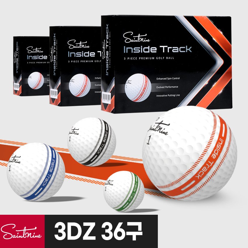(3다즌 36구)세인트나인 인사이드 트랙 3피스 골프공