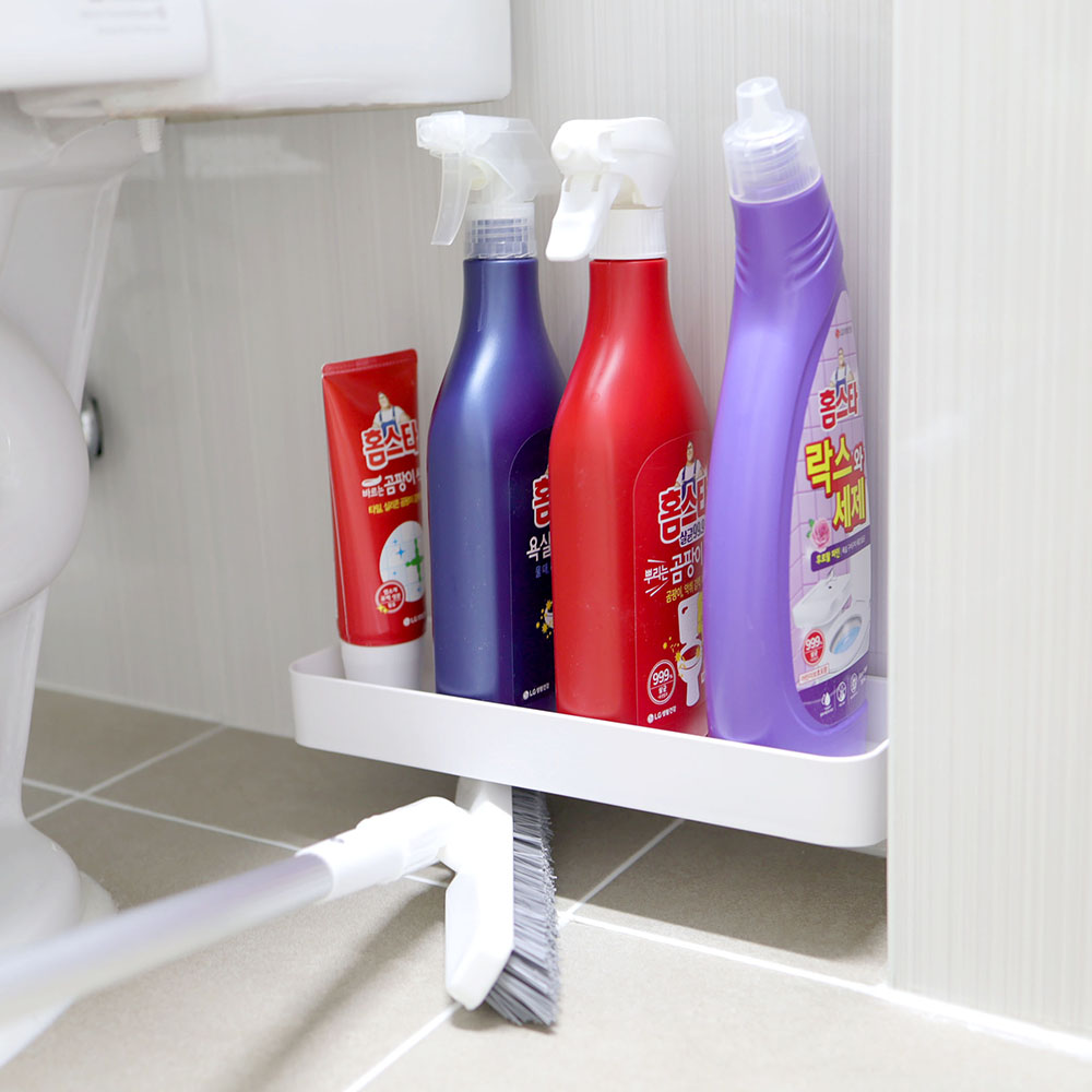 욕실 청소용품 선반 30cm 화장실 일자 무타공