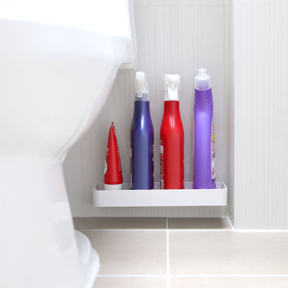 욕실 청소용품 선반 30cm 화장실 일자 무타공