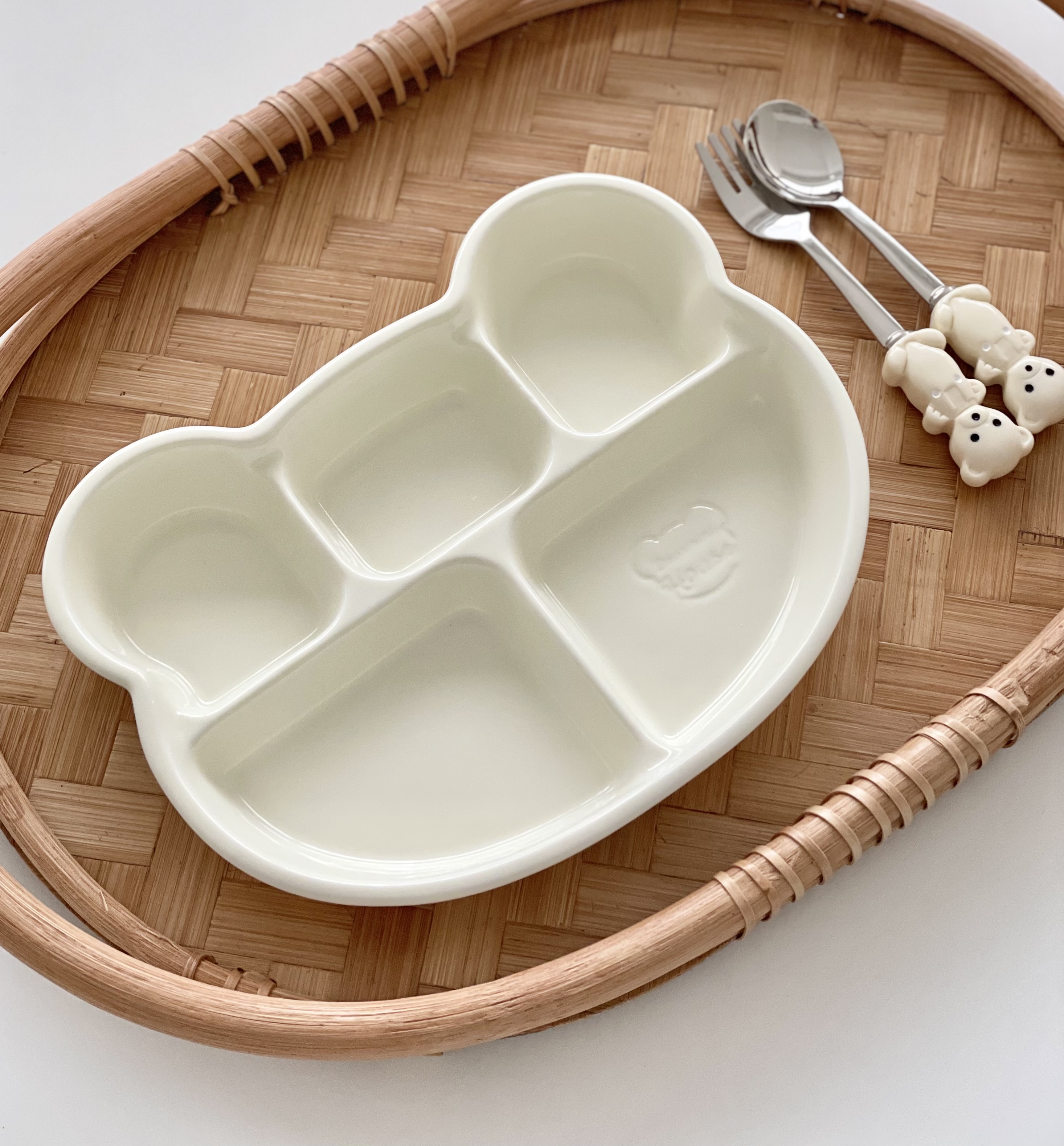 오곰이 아기 도자기식판 곰돌이 성인 다이어트 국산 어린이식판 세라믹 가정용 어린이집 제품 이미지