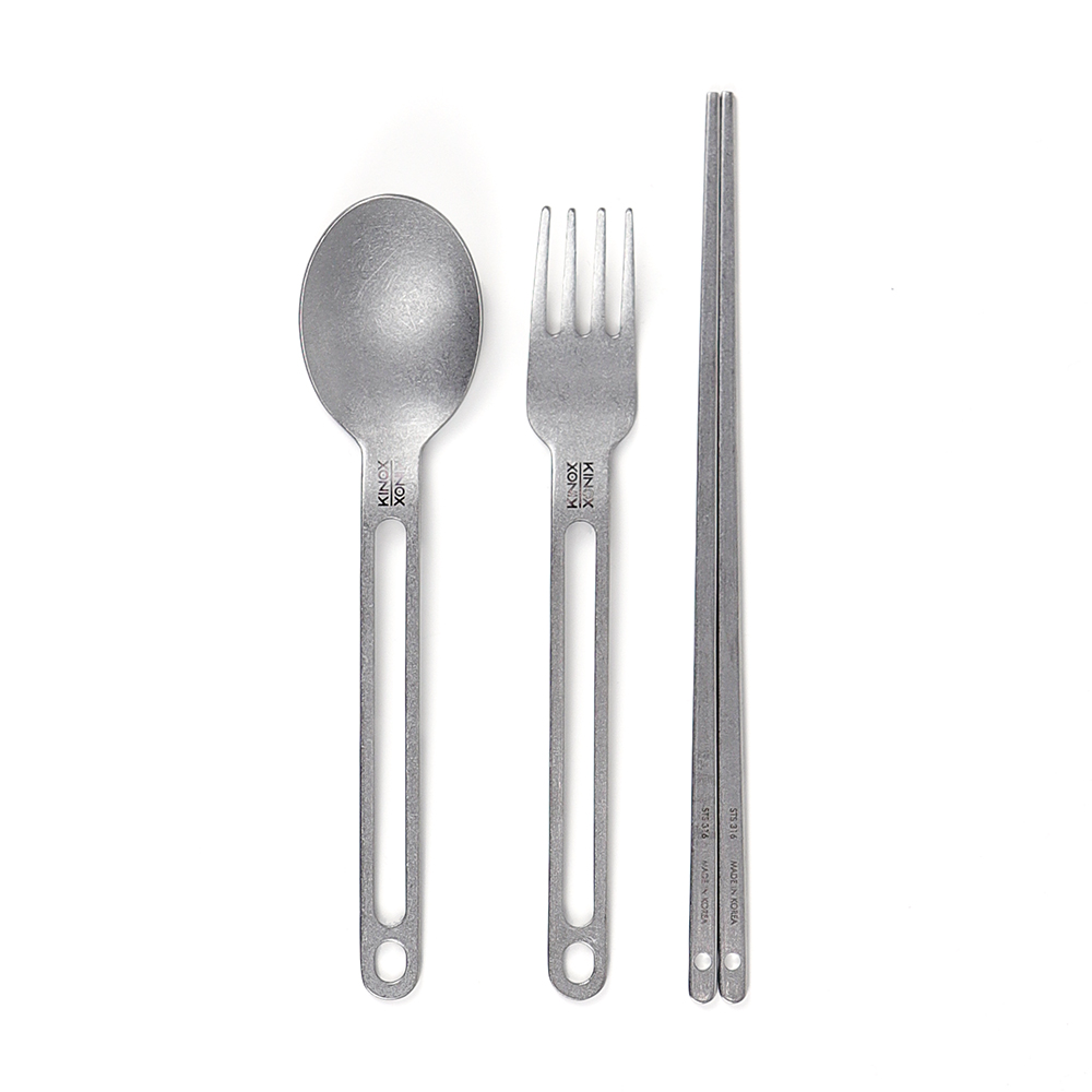 키녹스 수저 세트 캠핑 스텐 숟가락 젓가락 포크 STS316 국산
