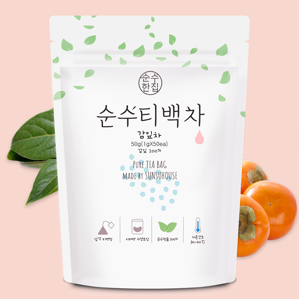 순수한집 국산 감잎차 티백 50개입 - 상품 이미지