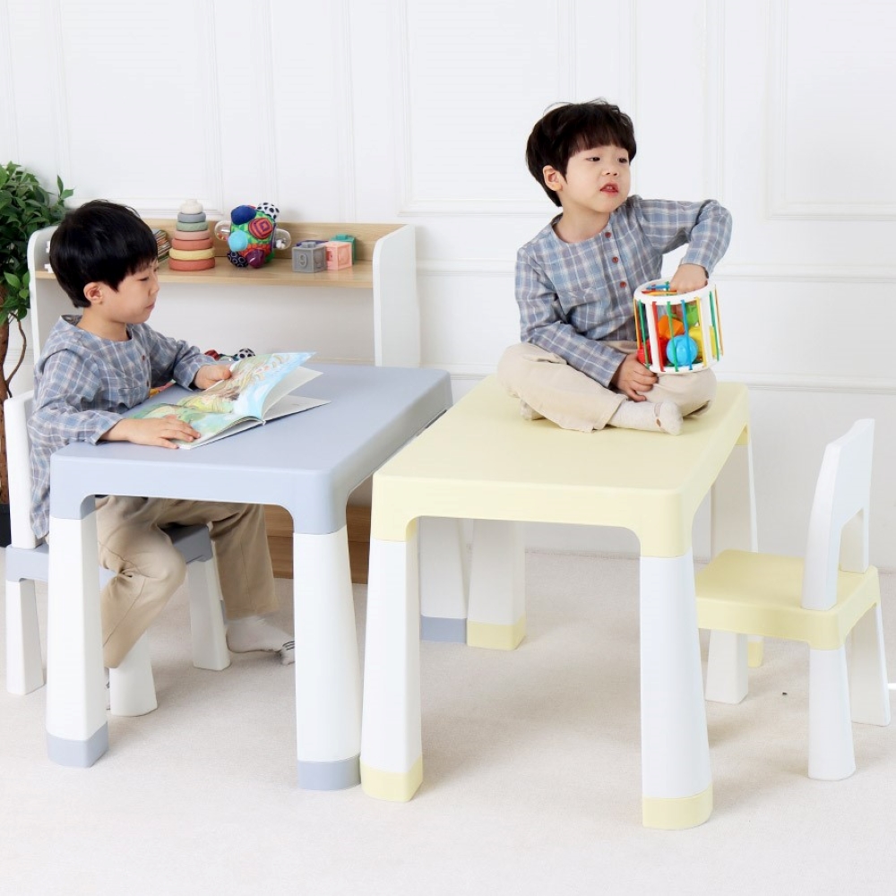헬로디노 아기 유아 책상 의자 세트 높이조절 테이블