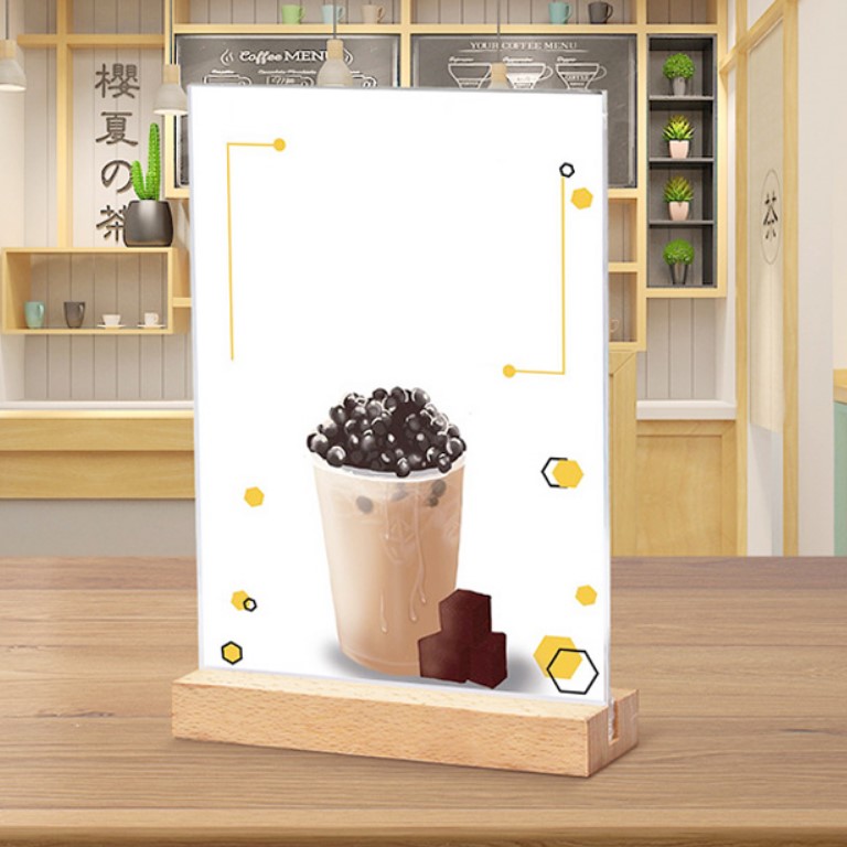 메뉴판 셀프 제작 만들기 식당 카페 미용실 술집 A4 아크릴 세로형 - 상품 이미지