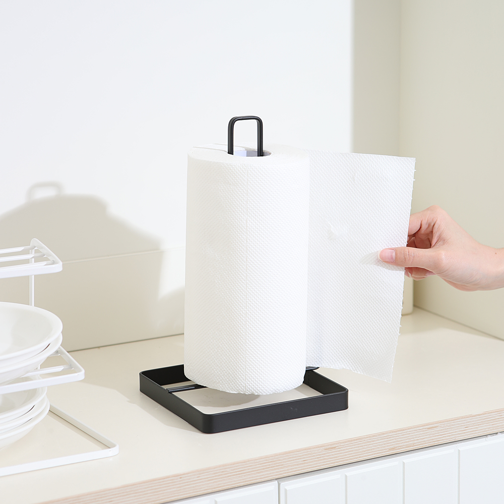 크린리빙 키친타올 걸이 홀더 주방정리 스탠드 블랙