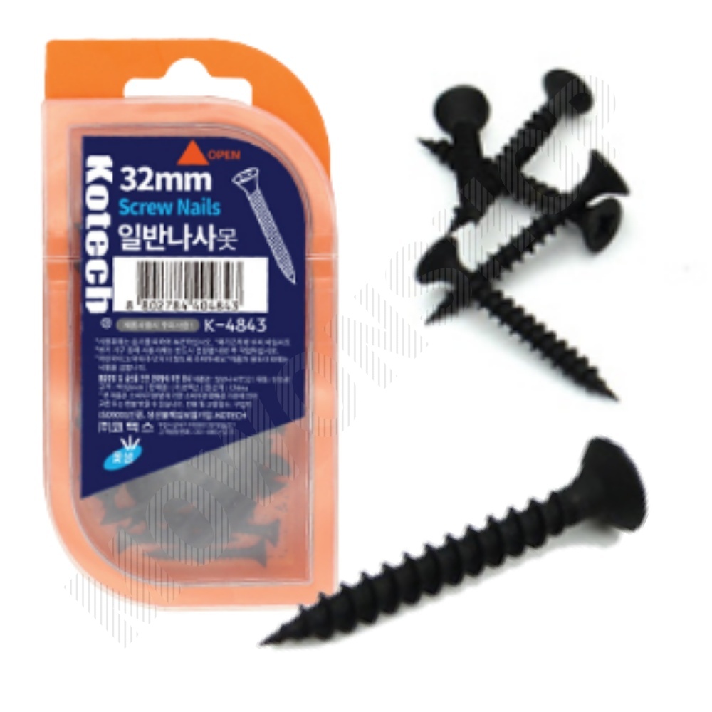 흑피스 철피스 목재용 목공용 데크 피스 목공 목재 나무 스크류 32mm - 상품 이미지