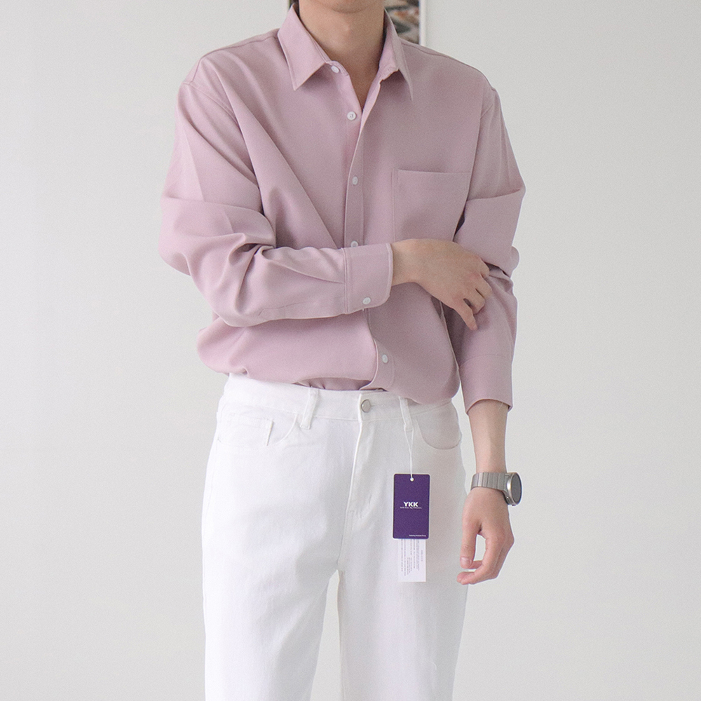 남자 셔츠 구김없는 정장 와이 셔츠 남자남방 이미지 8