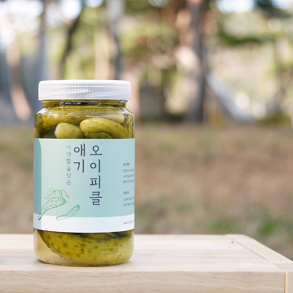 국내산 아삭한 애기 미니 오이피클 580g - 상품 이미지