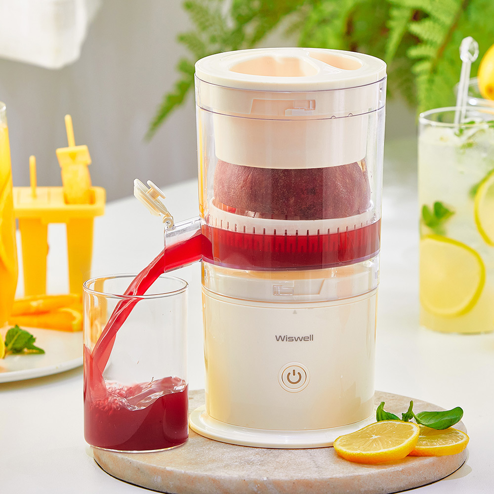 위즈웰 휴대용 착즙기 무선 스퀴져 레몬 오렌지 자몽 과일 쥬서기 과즙기 기계 스퀴저 생생