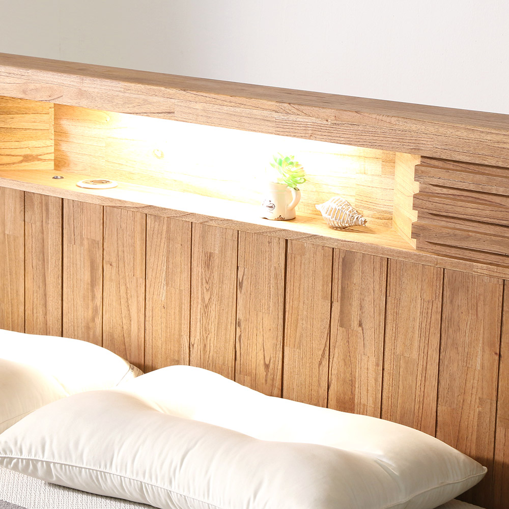 쏠앤까사 퍼스 원목 평상 수납서랍형 침대프레임 슈퍼싱글 퀸 킹