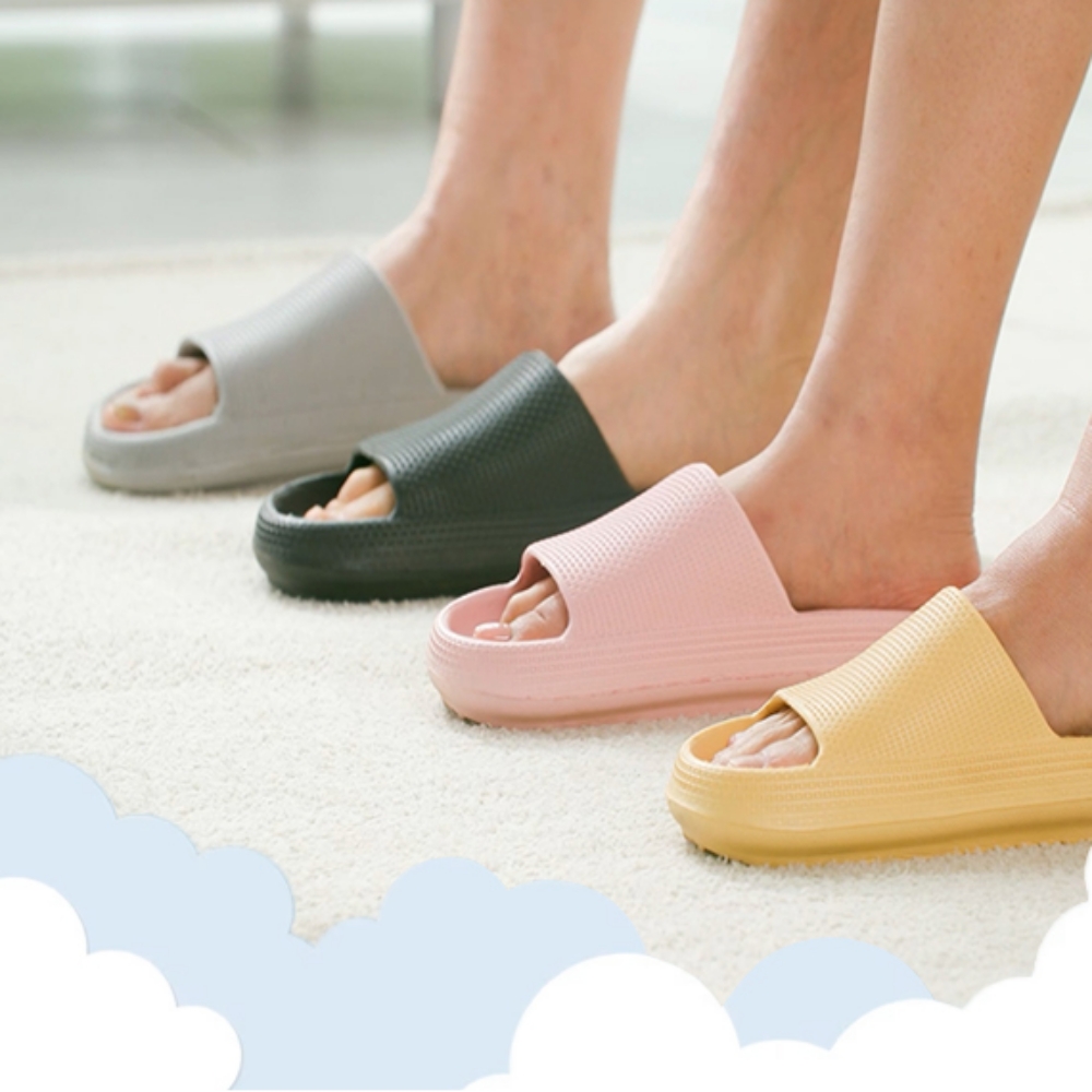 백세건강신발 구르미 충격흡수 쿠션 층간소음 슬리퍼 4켤레 세트 - 상세 이미지 2