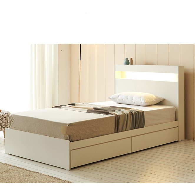 호텔식 침대 프레임 높은침대프레임 원목 수납 콘센트 SS