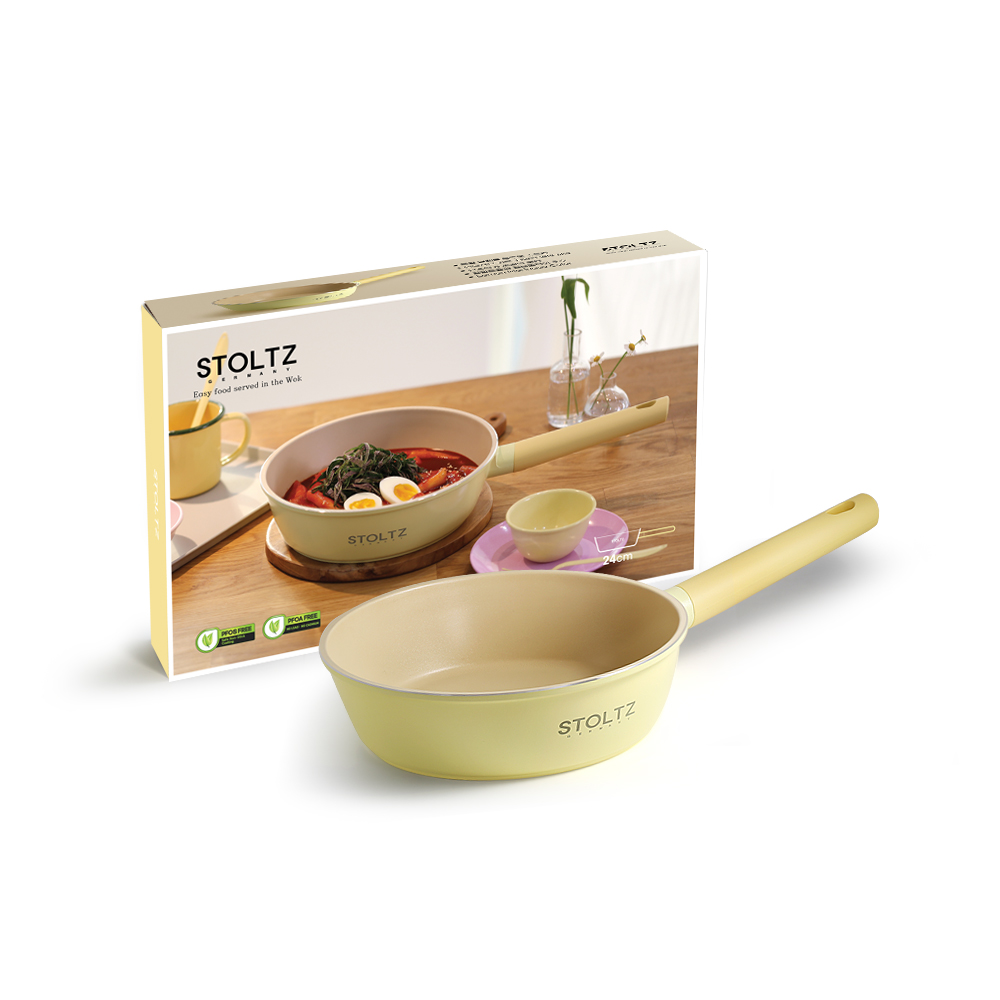 STOLTZ 슈톨츠 머랭 쿡웨어 IH 웍팬 24cm 국내생산 통주물 인덕션 궁중팬 이미지 6