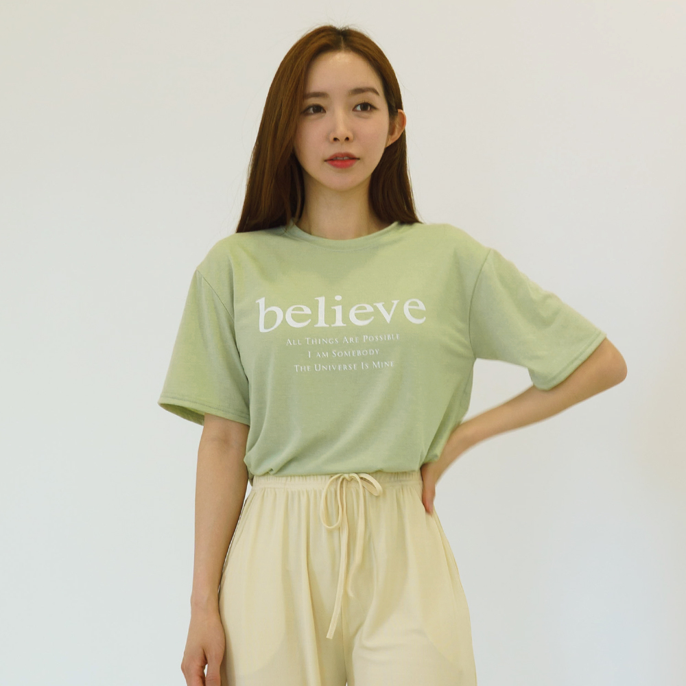 빌리버 파스텔컬러 부드러운 기본핏 반팔 티셔츠 여름 데일리 이너 제품 이미지