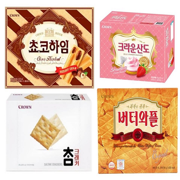 크라운 쵸코하임 참크래커 버터와플 산도딸기 : 커피365일