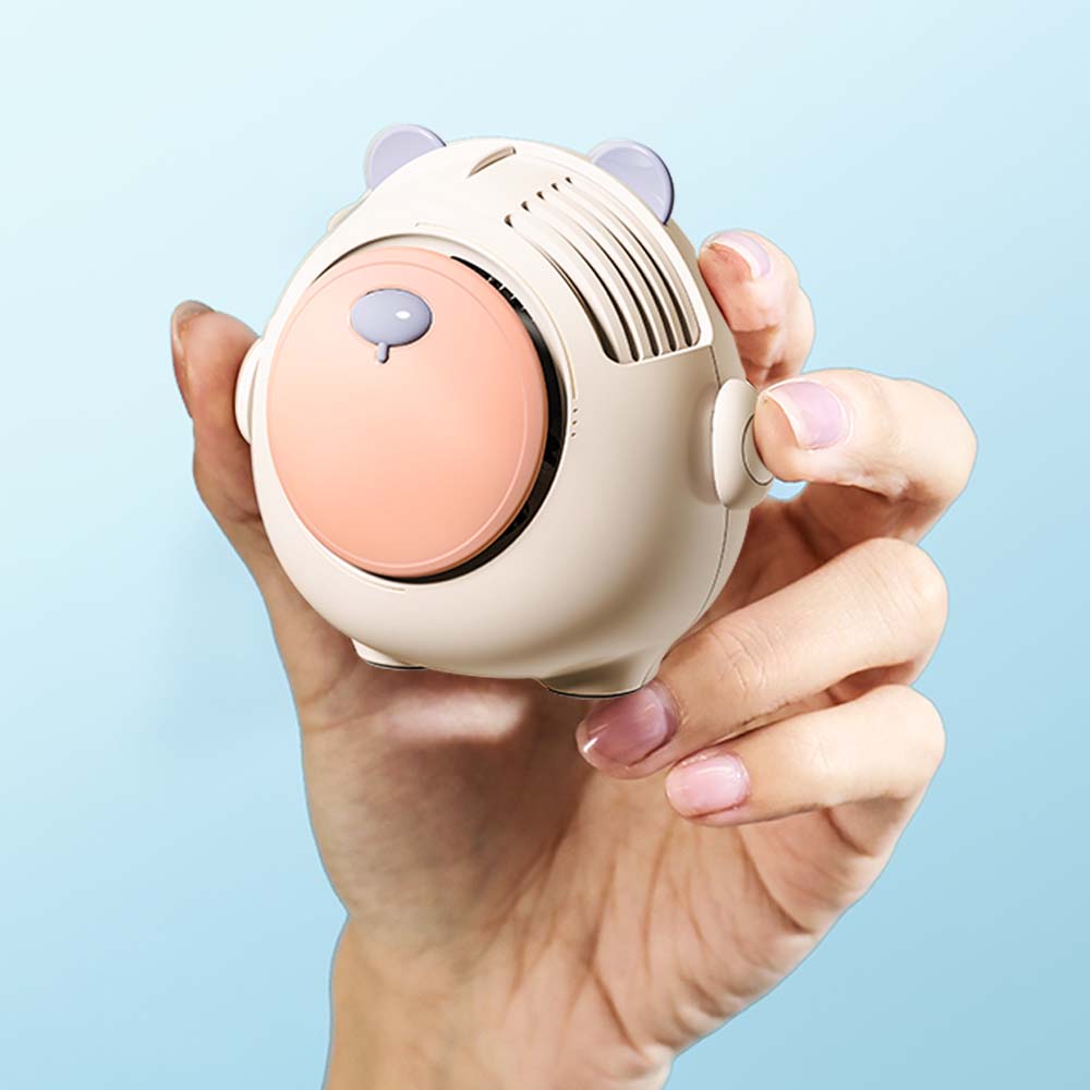 젤센 미니곰 목걸이 선풍기 휴대용 USB 충전식 무선 이미지 7