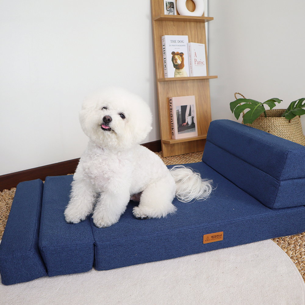 개과천선 접이식 침대 폴더블 애견 방석 강아지방석 슬개골예방 쿠션 초대형견 130cm