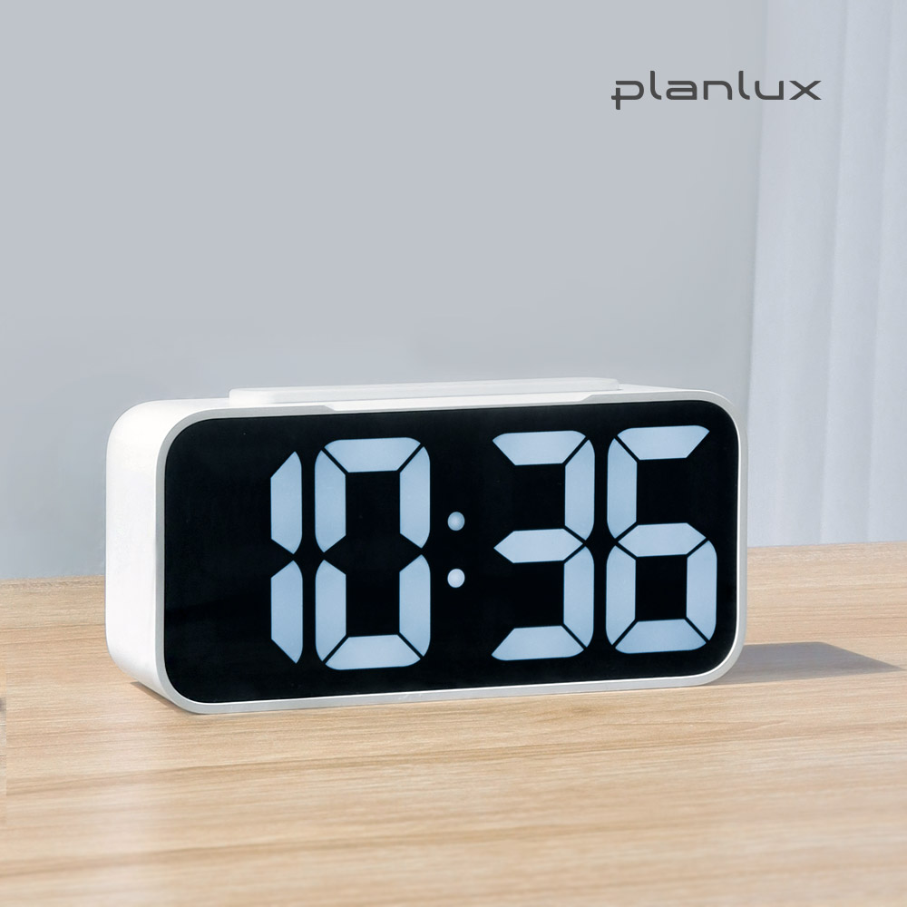 플랜룩스 탁상시계 빅뷰 디지털 전자 LED 무소음 책상 미니 알람시계 제품 이미지