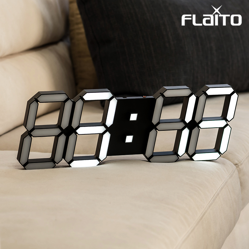 국산 플라이토 3D LED 숫자 벽걸이 시계 38cm 삼성전구 이미지 6