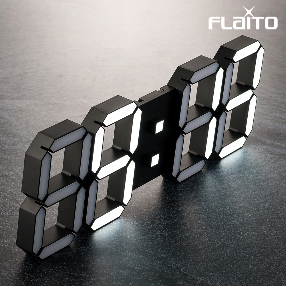 국산 플라이토 3D LED 숫자 벽걸이 시계 38cm 삼성전구 - 메인 이미지