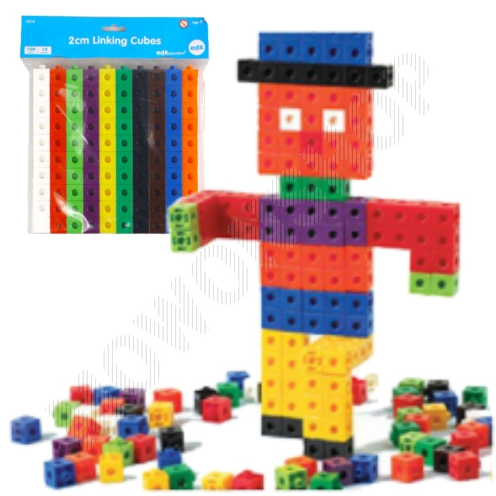 큐브블럭 창의블럭 세트 만3세교구 수교구 100pcs - 상품 이미지
