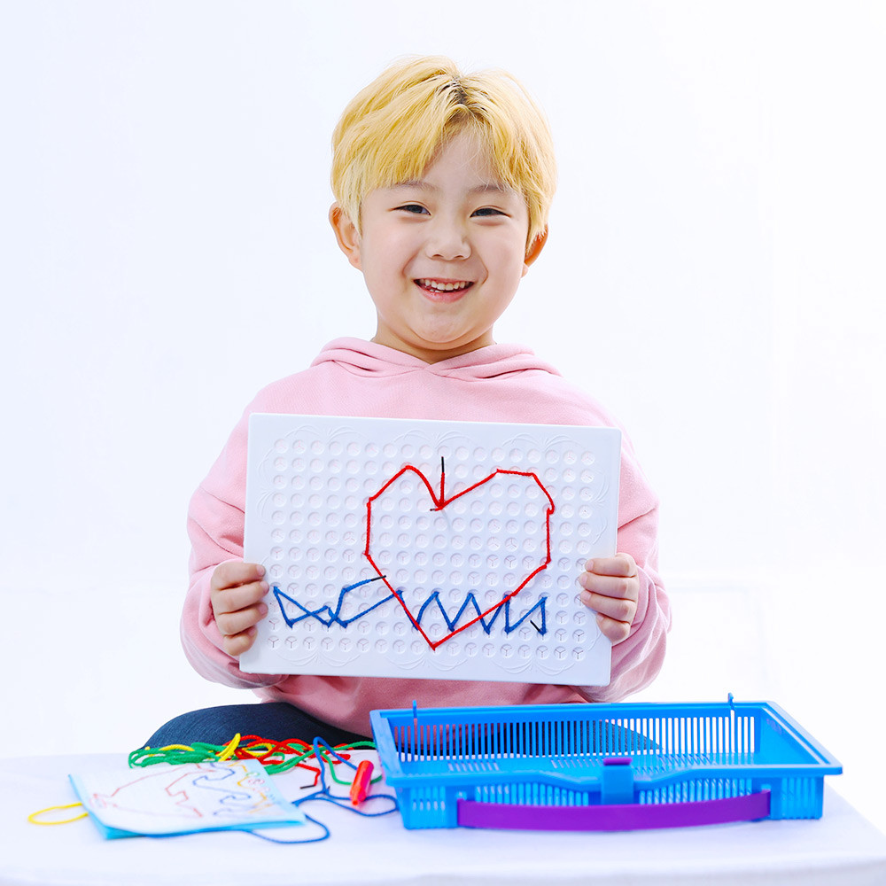 캐스비 큐티드로잉실꿰기 실꿰기놀이 소근육발달 바느질 구슬끼우기 단추놀이 소근육교구 - 상세 이미지 2
