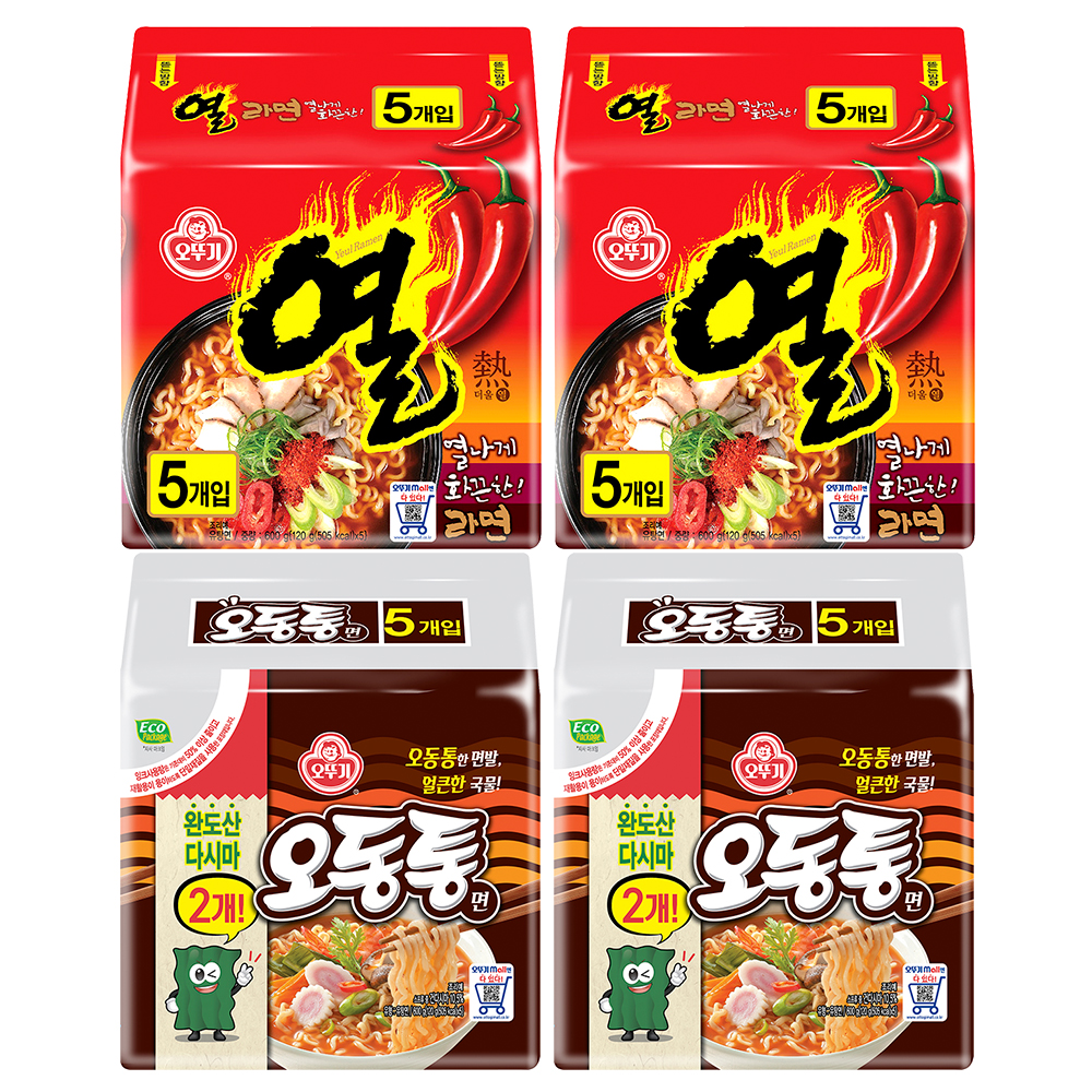 오뚜기 열라면 10개 + 오동통면 10개