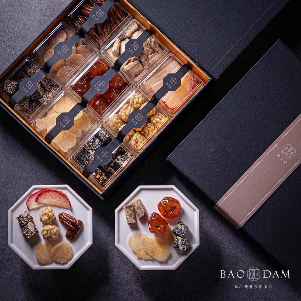 결혼 상견례 여자친구 부모님 첫인사 도라지정과 선물세트 구절판 제품 이미지