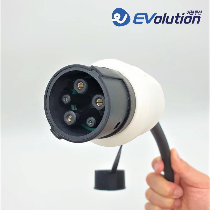 전기차충전기 B타입 완속 충전 케이블 5핀 커넥터 32A 7kW 가정용 이동형 3m