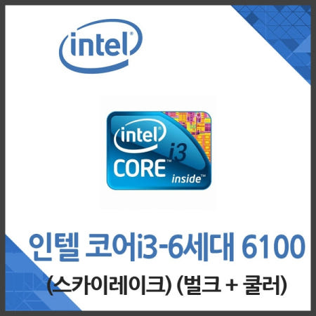 인텔 코어i3-6세대 6100 스카이레이크 벌크＋쿨러포함