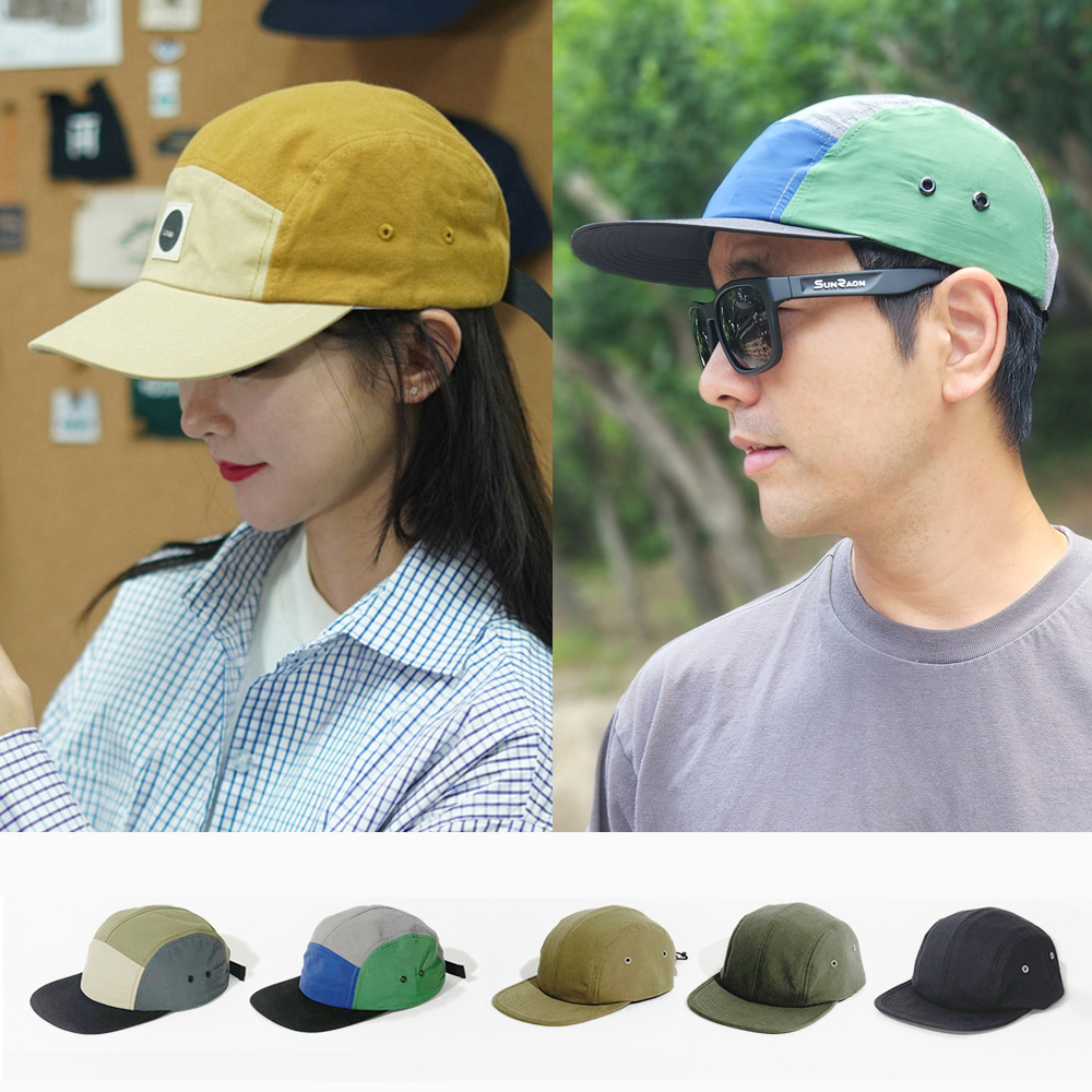 스냅백 캠프캡 힙합모자 캠핑캡 무지 나일론 여름