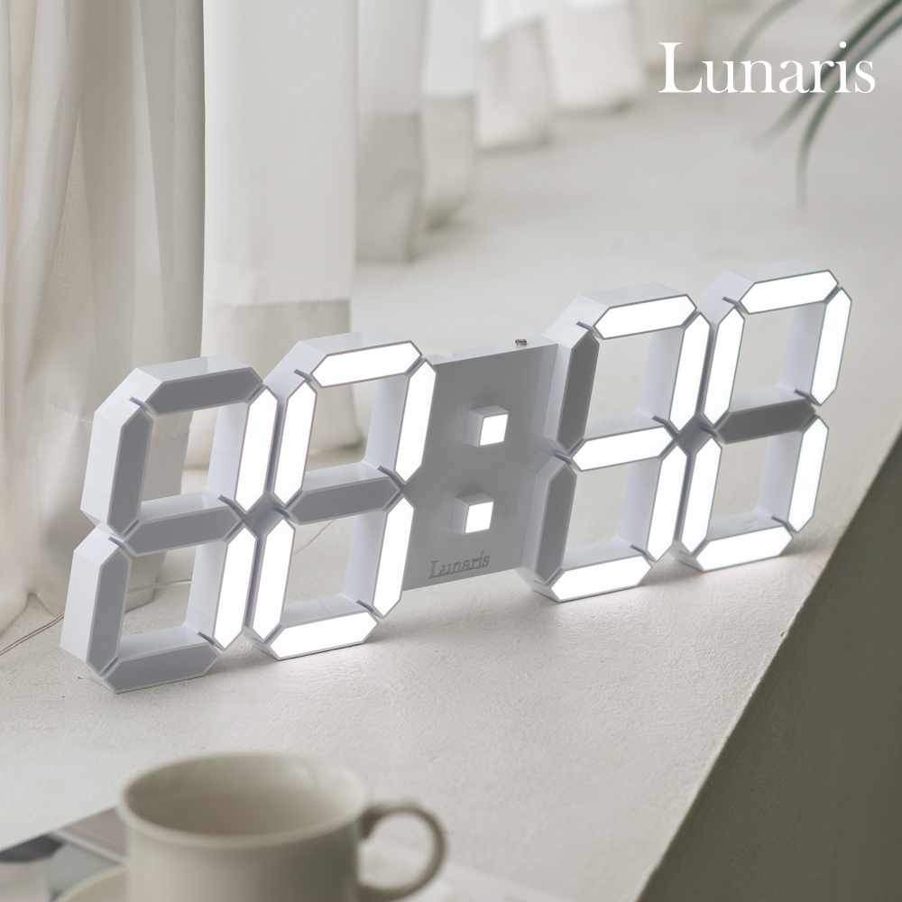 국산 루나리스 위성 GPS 3D LED 숫자 벽걸이 시계 38cm - 상세 이미지 5