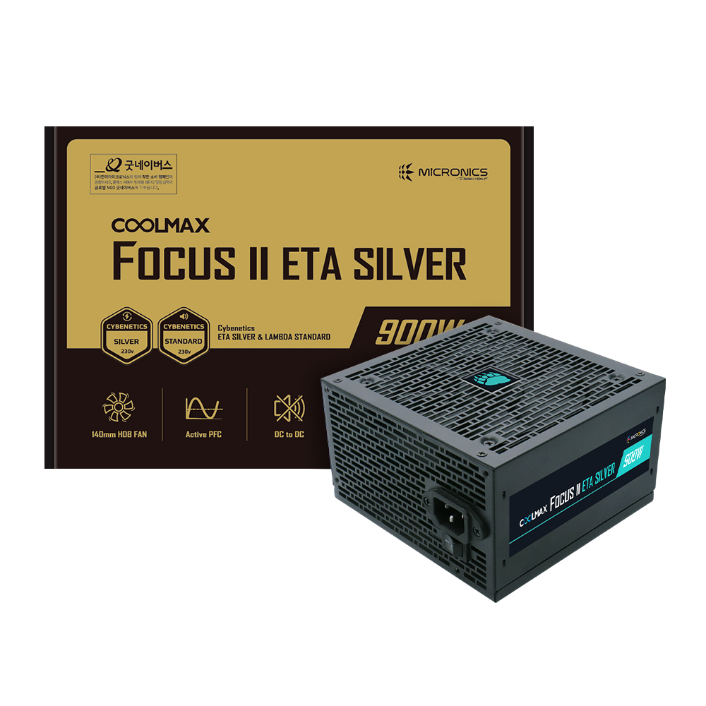 마이크로닉스 COOLMAX FOCUS II 900W ETA SILVER PCIE5 - 메인 이미지