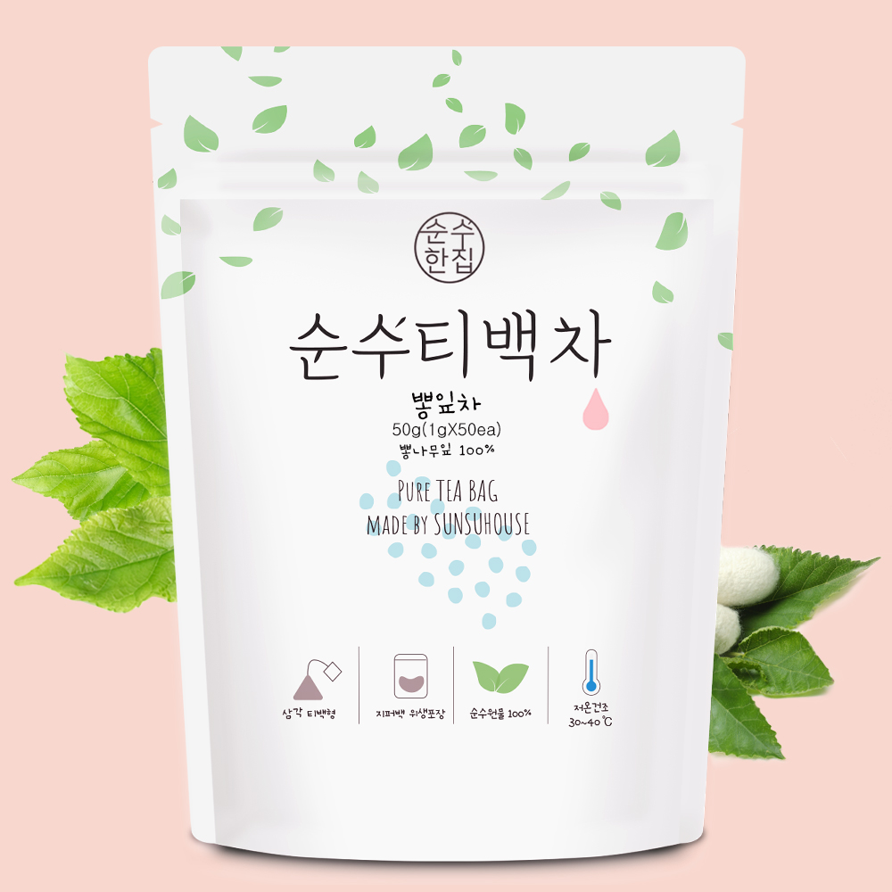 순수한집 국산 뽕잎차 티백 50개입 - 상품 이미지